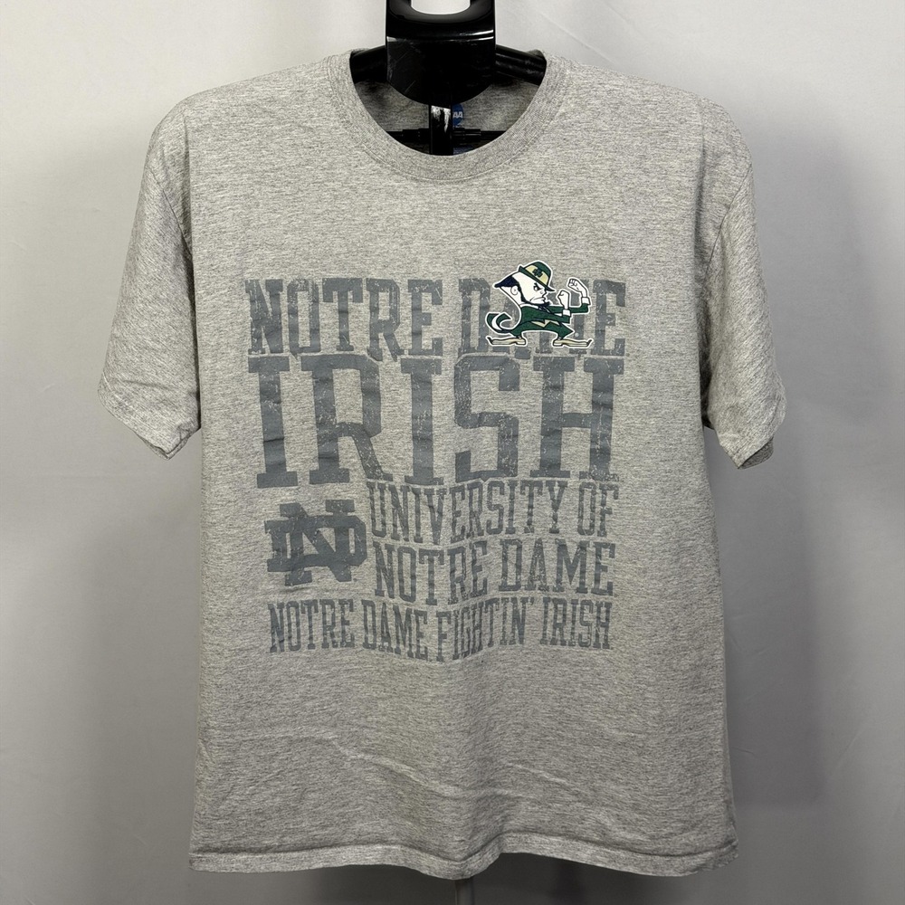 Notre Dame Fighting Irish Shirt Mens‎ XL Gray College Football NCAA Graphic Tee